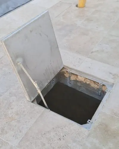 מכסה נירוסטה לתא איזון דגם ספיר (פרימיום) 60×60 ס"מ